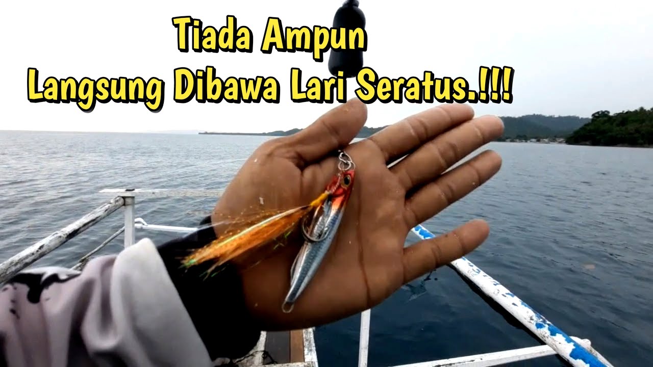PANIK..‼️ Ultralight Jiging Dengan Umpan Jig 40 gram Ikan Pada Ganass😱