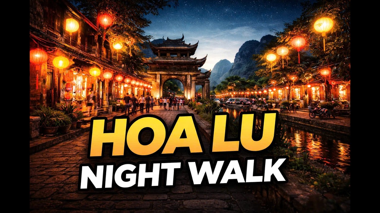 Hoa Lu Old Town at Night 🇻🇳 | Peaceful Night Walk in Ninh Binh