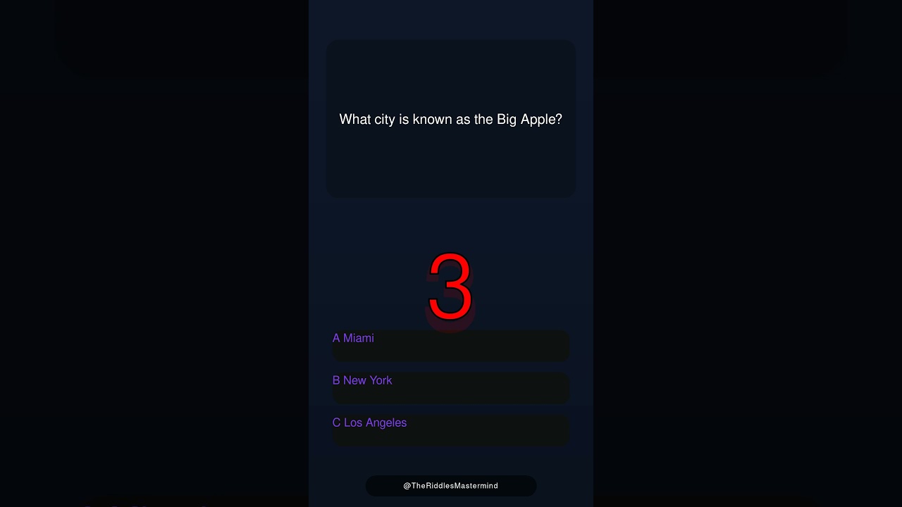 What city is known as the Big Apple guess it