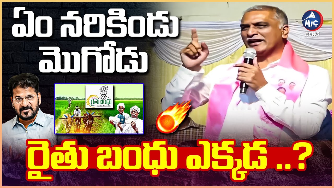 ఏం నరికిండు మొగోడు | Harish Rao Slams CM Revanth Reddy over Rythu Bandhu | Mic Tv News