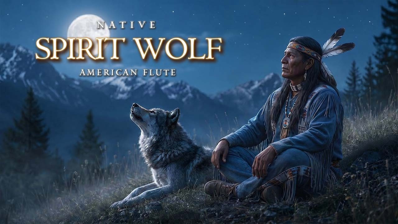 Spirit Wolf | Sacred Moon Silence with Native American Flute Music for Calm, Sleep and Soul Healing