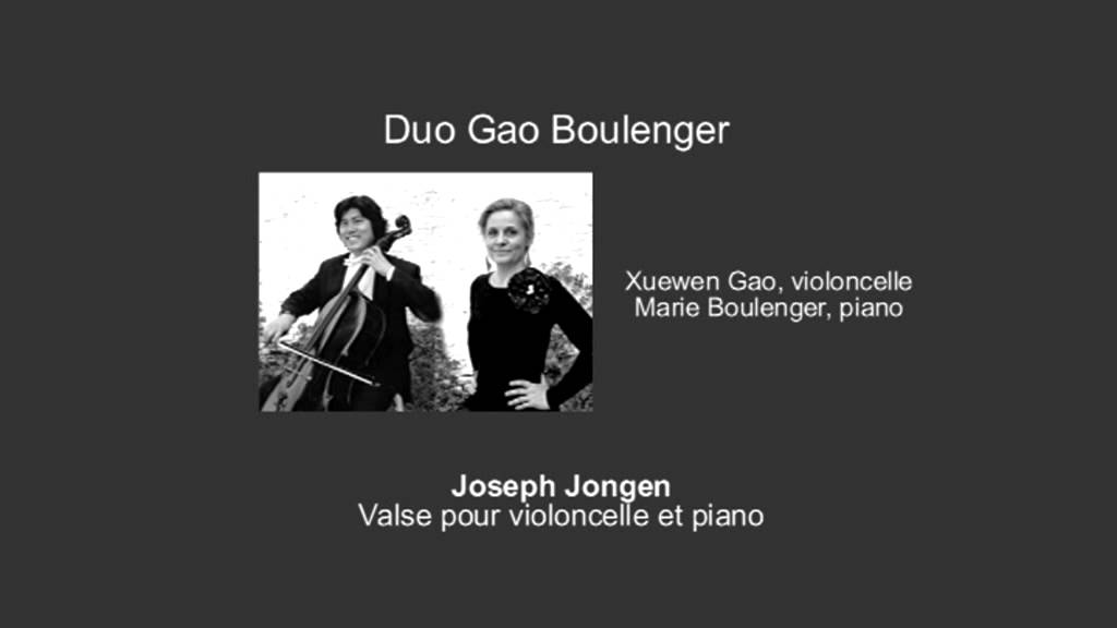 Joseph Jongen Valse pour piano et violoncelle