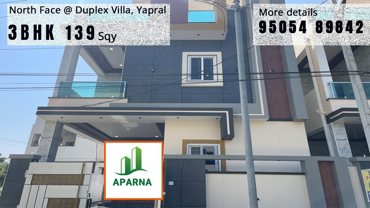 Video No.057 | North Face 139 Square yards Duplex 3 bed rooms, Yapral, Hyderabad.