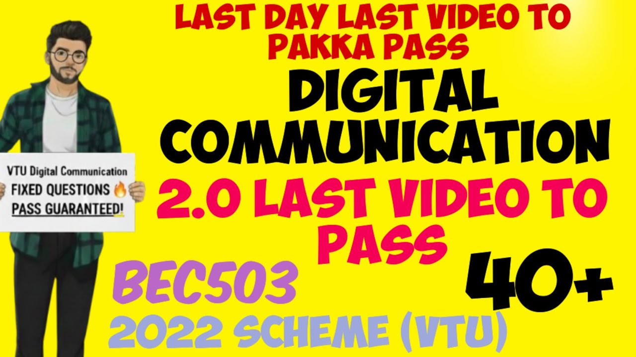 Digital Communication | BEC503  | Important & Fixed Questions | Pakka Questions | VTU Exam | Passing