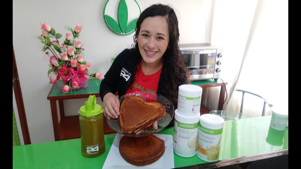 Queque de Zanahoria Proteico con batido y Proteína PDM de Herbalife
