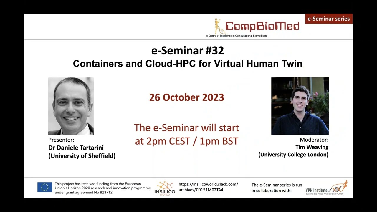 e Seminar #32 Containers and Cloud HPC for Virtual Human Twin