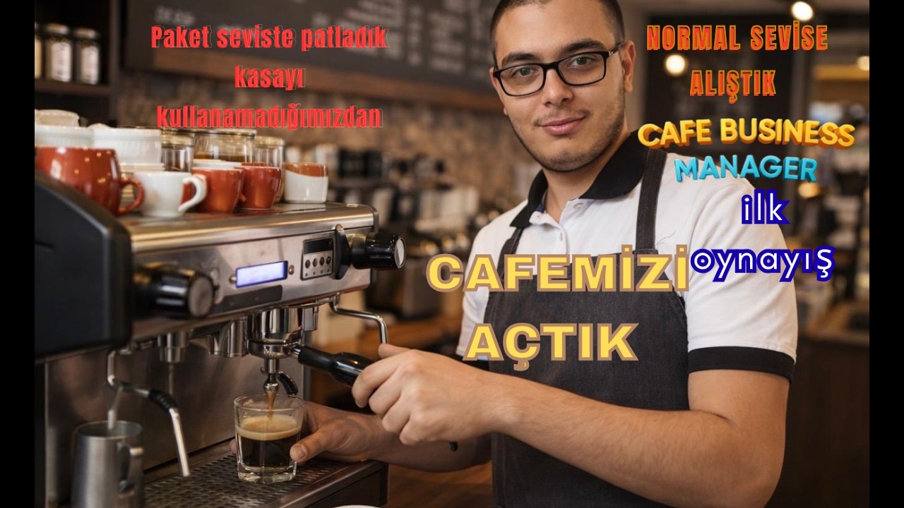 İlk cafemizi açtıık ilk müşterimize cafe latte verdim kasadasorun olduğundan paketservisiyapamadım