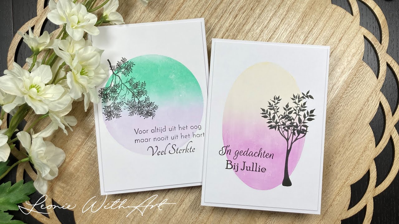 Nellie Snellen | One Layer Condolence card with Mixed Media Plate Background
