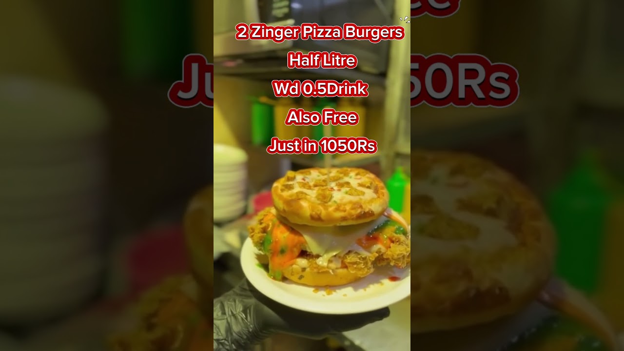 2 zinger pizza burgers deal 1050Rs 