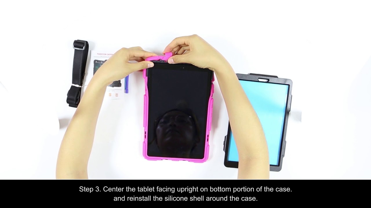 hand strap tablet case installation