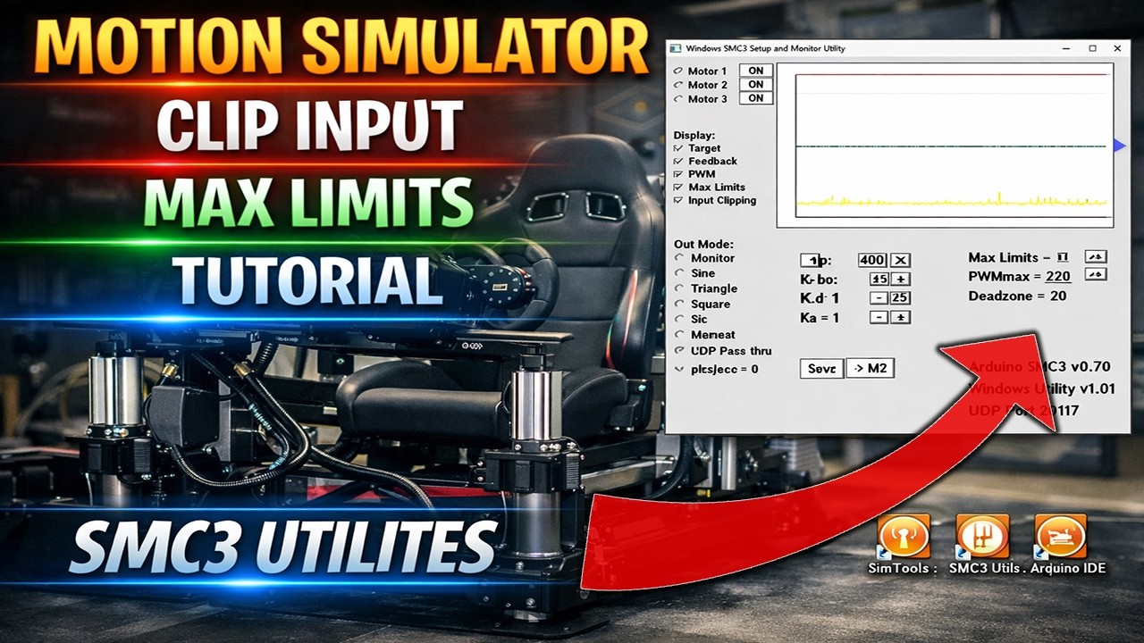 Motion Simulator SMC3 Clip Input And Max Limits Setup