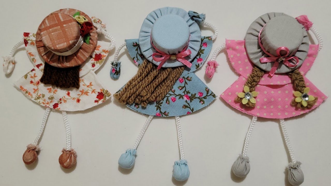 Boneca de retalhos imã de geladeira ou chaveirinho! Lembrancinha linda! Tenha uma renda lucrativa!
