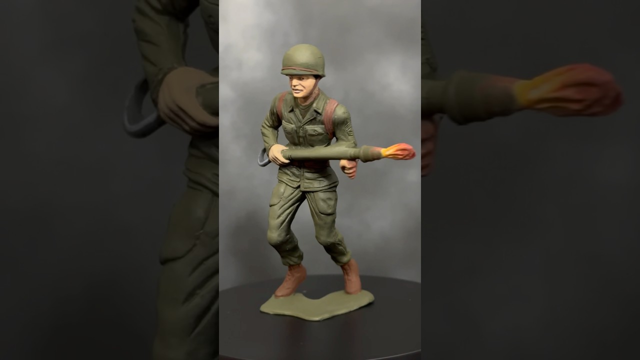 Toy Army men, how to paint an extra large figure