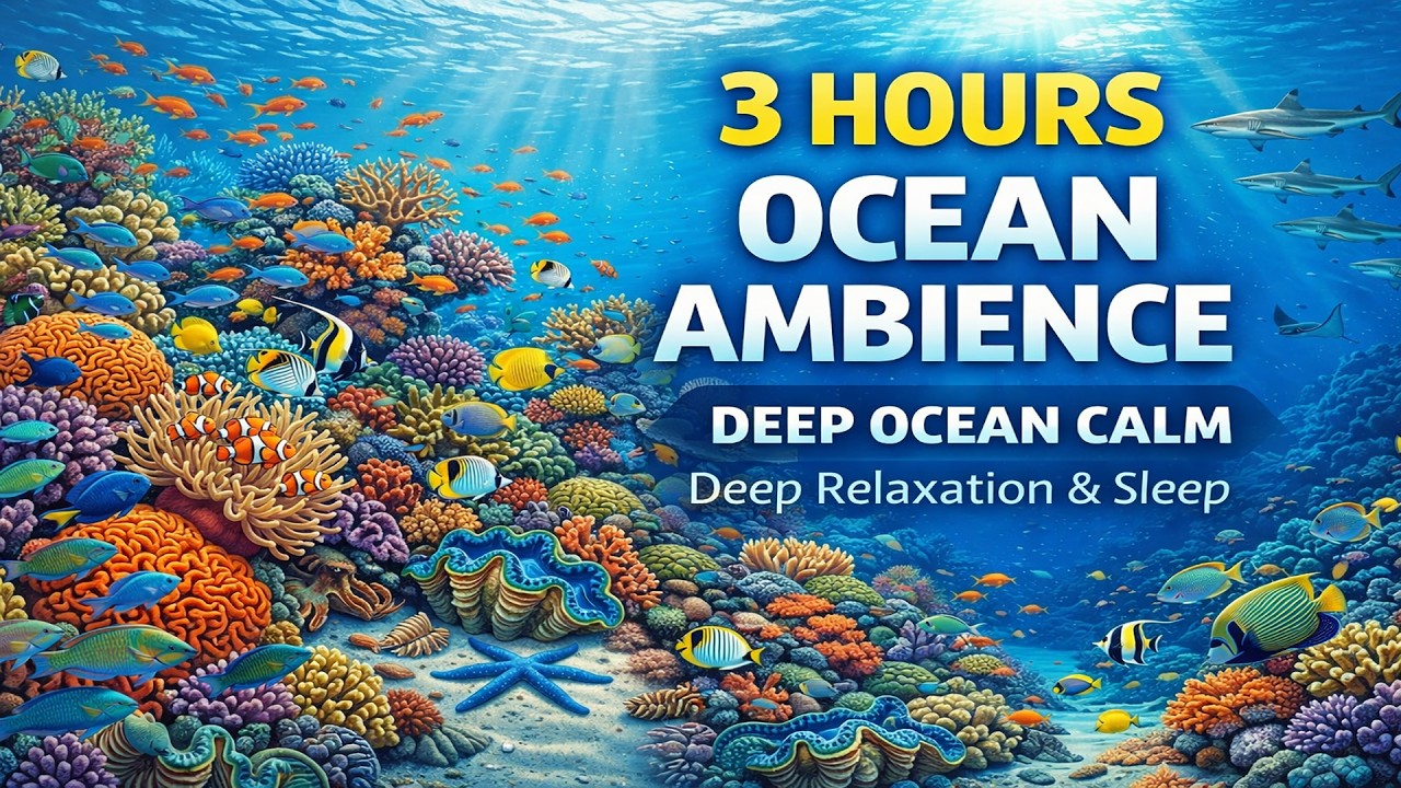 3 HOURS Underwater Ambience 🌊 Relaxing Ocean Sounds for Sleep, Study & Meditation (Deep Sea ASMR)