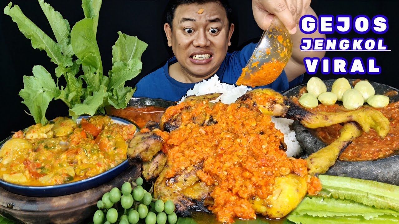 NIKMAT TIADA DUANYA⁉️ MAKAN GEJOS JENGKOL VIRAL DAN 1 EKOR AYAM BAKAR SAMBEL SERAI LALAPAN JENGKOL