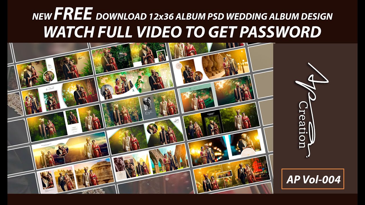 New wedding Album PSD12x36 2024 free download #newalbum2024 #weddingalbumpsd