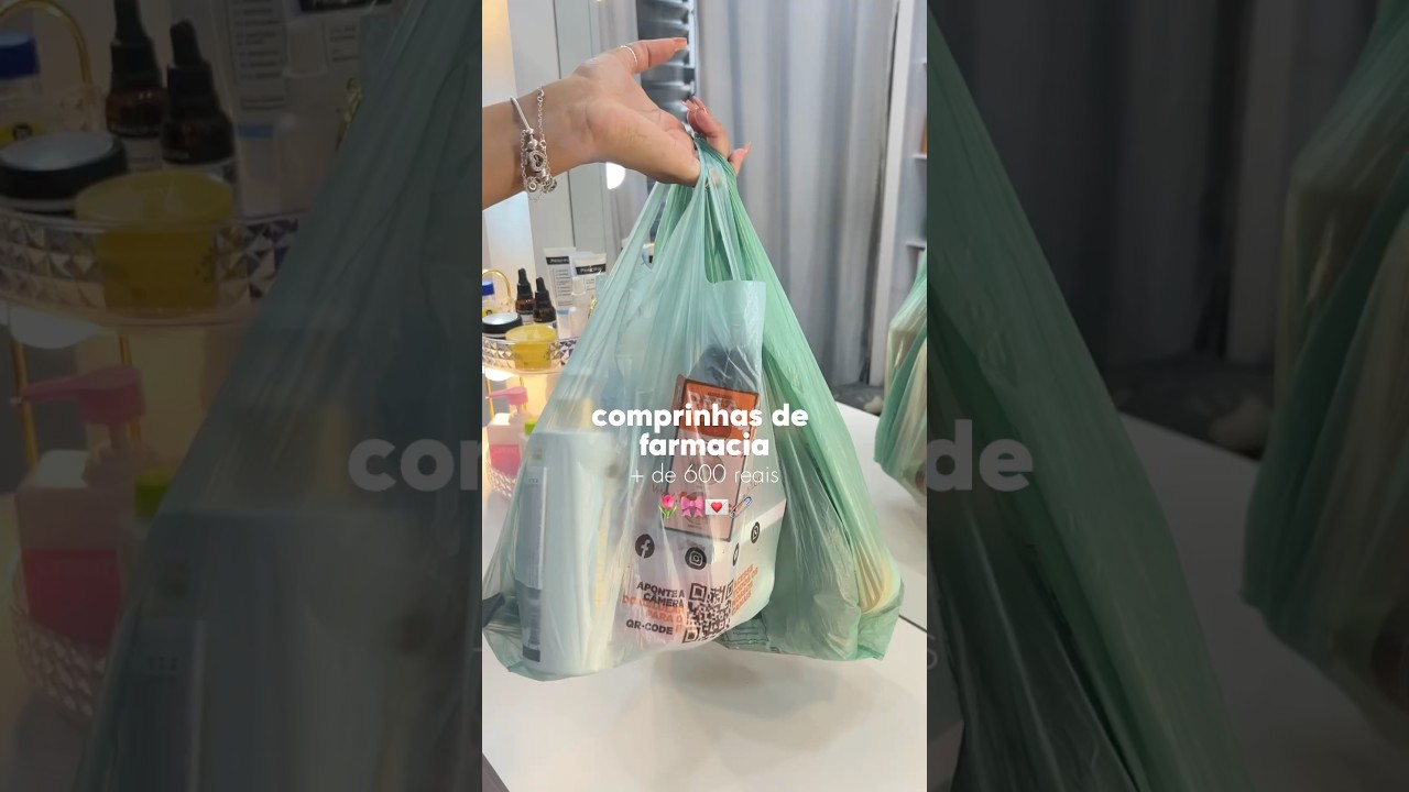 Comprinhas de farm&aacute;cia, gastei mais de R$600 reais em compras de autocuidado 🛍️🌷