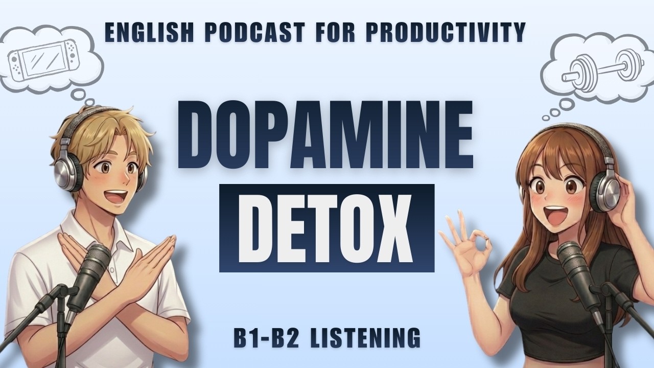 English Podcast for Productivity | Stop Feeling Distracted: Dopamine Detox Tips | B1-B2