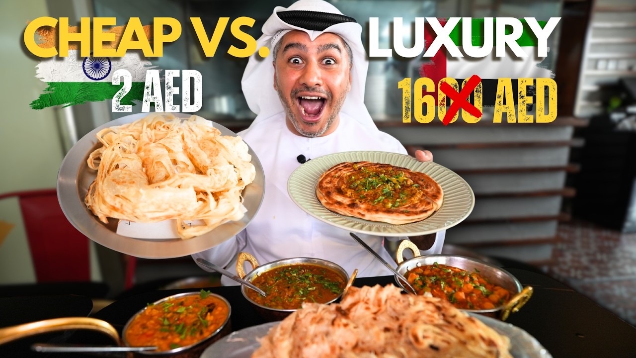 I Tried the Cheapest Malabar 🇮🇳Paratha vs the Most Expensive Emirati One! 🇦🇪