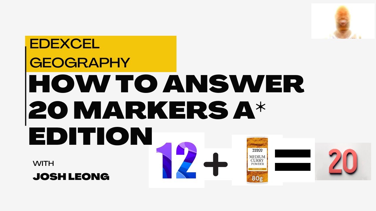 HOW TO ANSWER A-LEVEL GEOGRAPHY 20 MARKERS (A* LEVEL ANSWERS) - Last-minute panic revision!