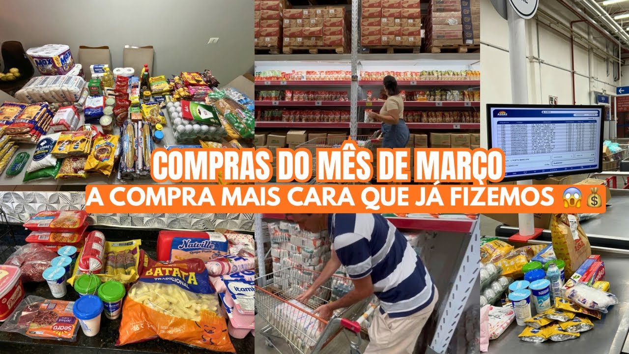 COMPRAS DO MÊS NO ASSAI PARA FAMILIA GRANDE 🛒| O MAIOR VALOR ATE AGORA💰😱
