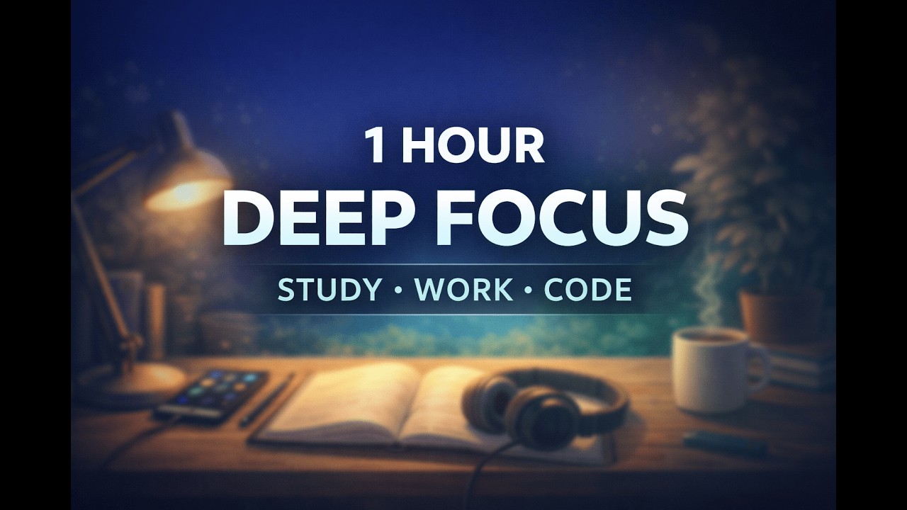 1 Hour Deep Focus Ambient | Beatless &bull; Calm &bull; Smooth | 집중 음악 | Study & Coding