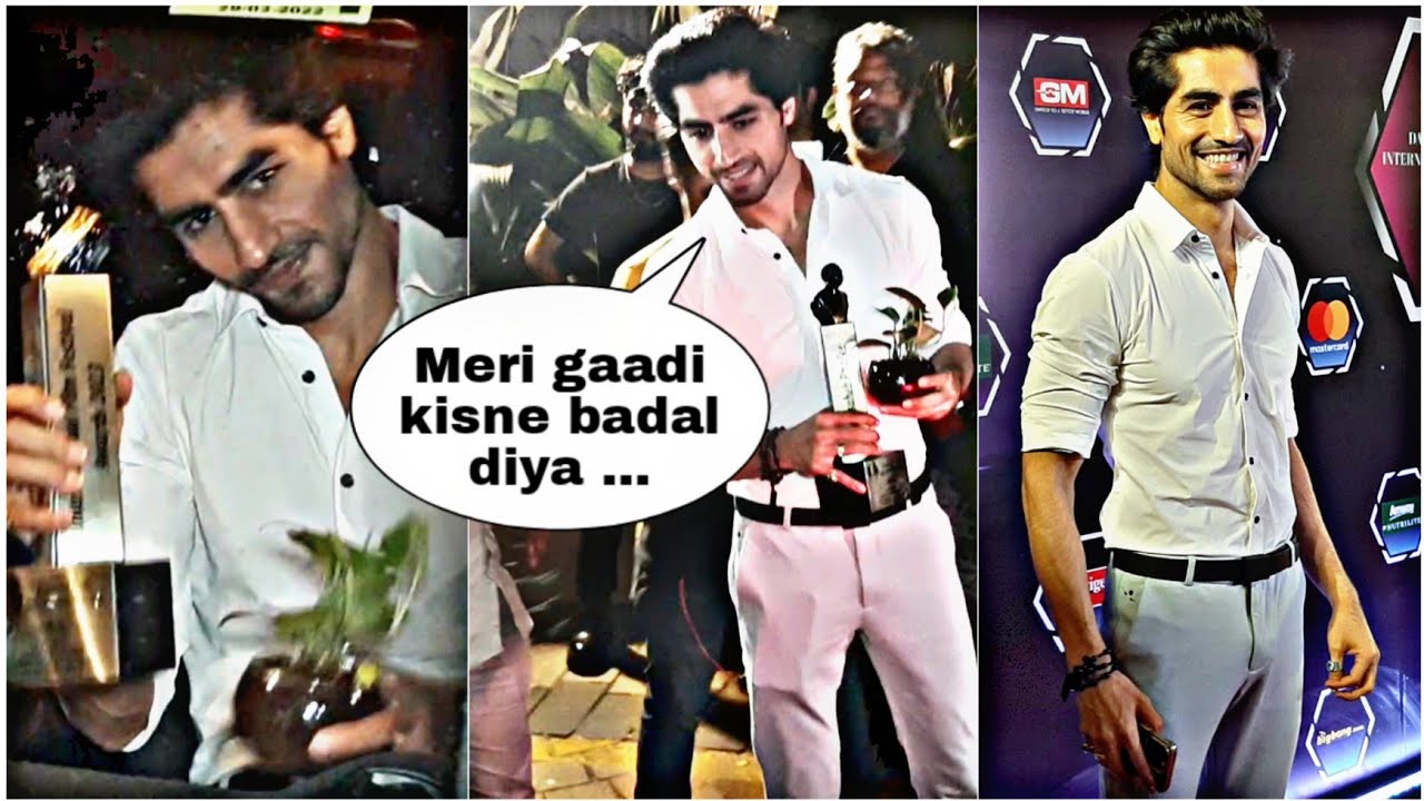 EXIT : Harshad Chopda with his Award leaving from Red Carpet #harshadchopda | @bollywoodbandook