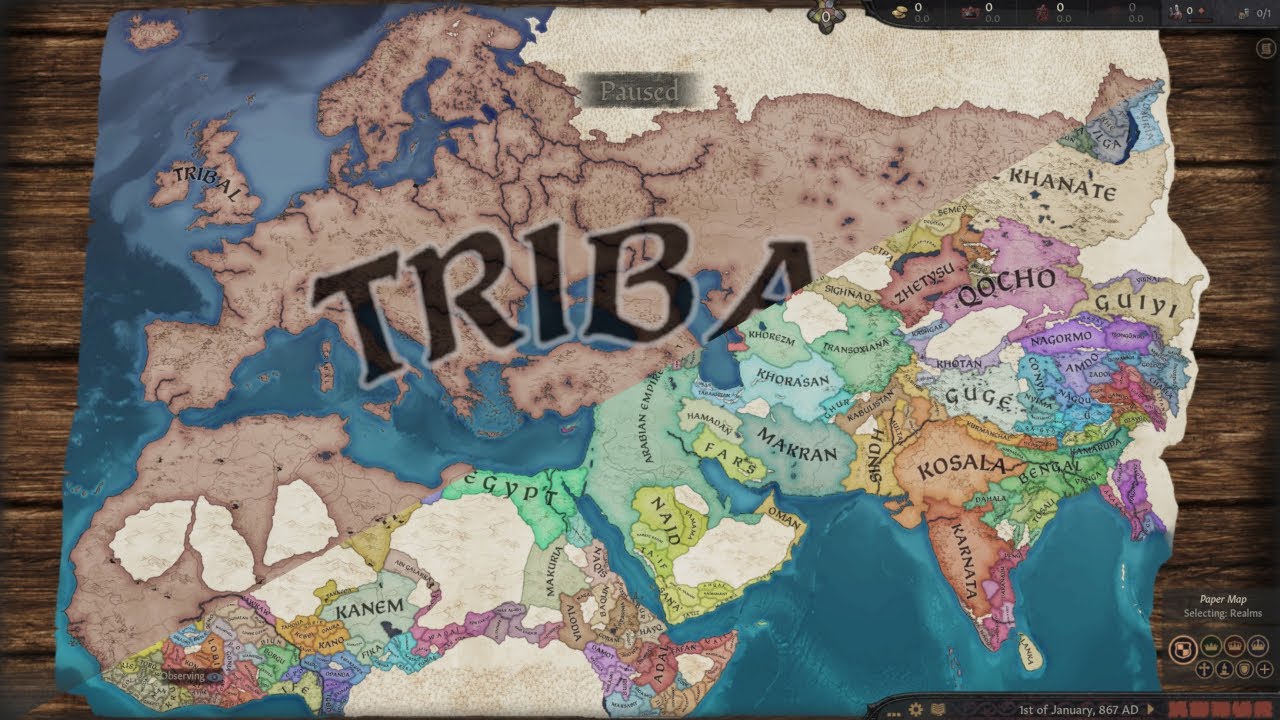 CK3v1.8: Realm Timelapse: 867-1453: All Start as Tribal