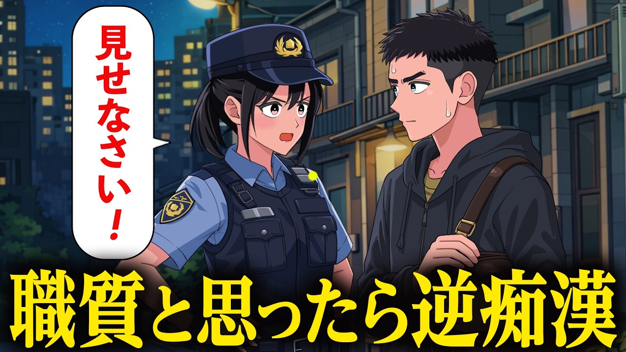 職質かと思ったら逆痴漢だった【アニメ】【コント】