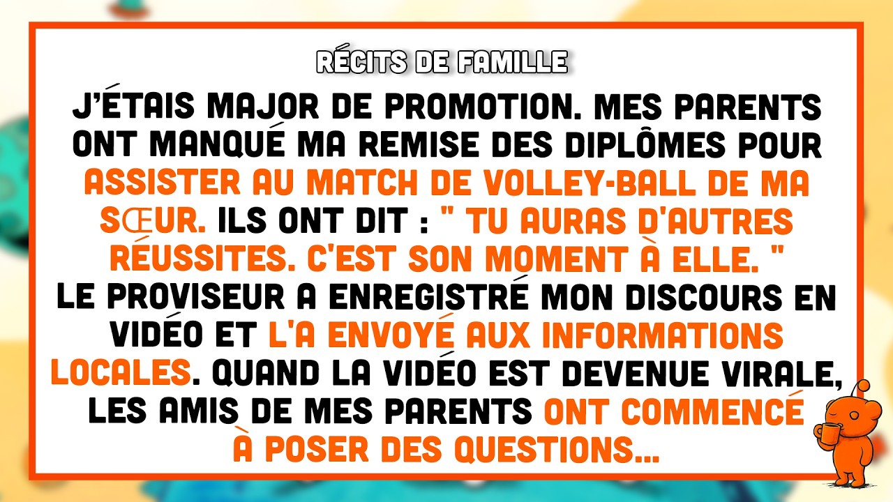 Mes parents ont manqué ma remise de diplôme du lycée pour le match de volley-ball de ma sœur...
