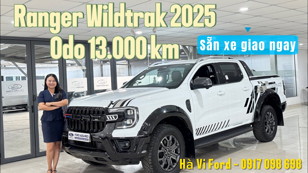 Ford Ranger Wildtrak 2025, odo 13.000km. Sẵn xe giao ngay 📲 0917.098.698