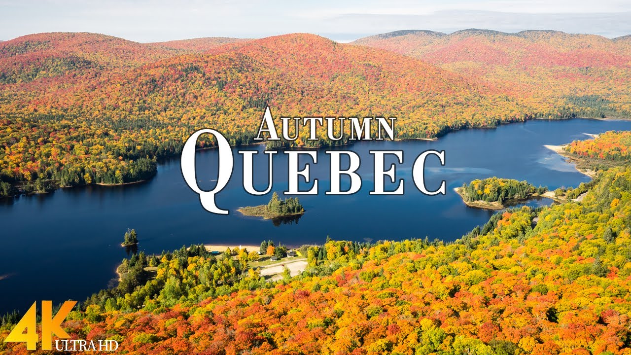Autumn Quebec 4K Ultra HD • Enchanting Autumn Quebec, Scenic Relaxation Film with Calming Music.