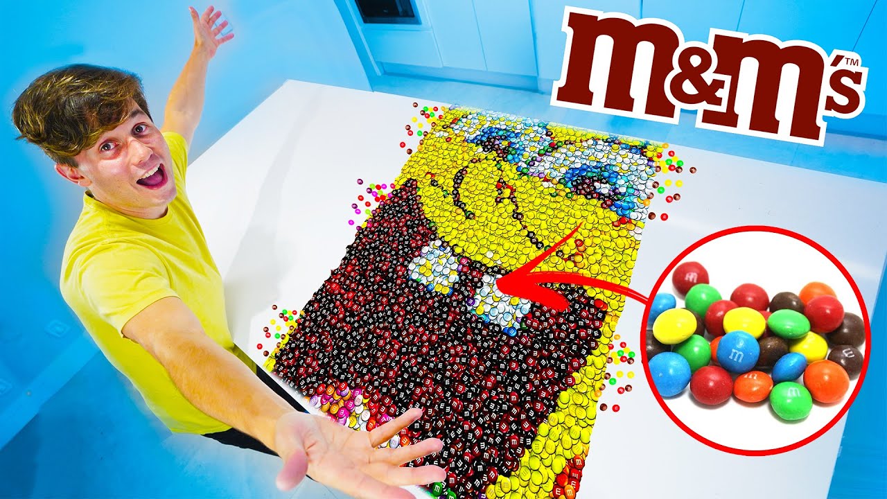 FIZ UMA ARTE COM 100 MIL M&M'S | Cozinha do Gato
