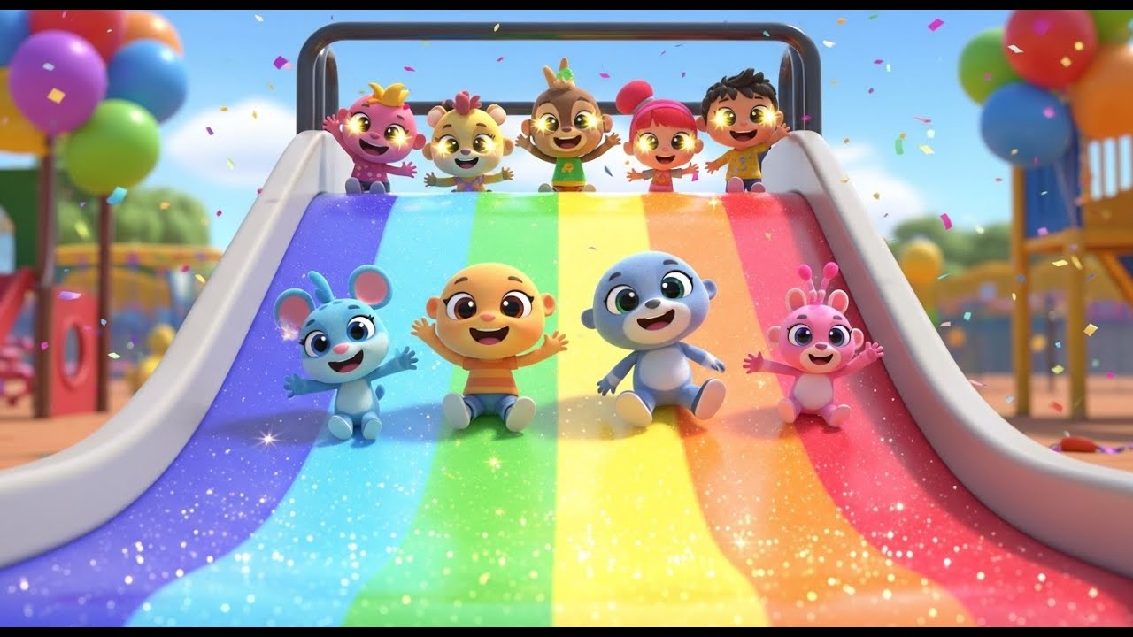 Colores del Tobog&aacute;n Arco&iacute;ris 🌈🛝 | Aprender Colores para Ni&ntilde;os | Diversi&oacute;n Educativa