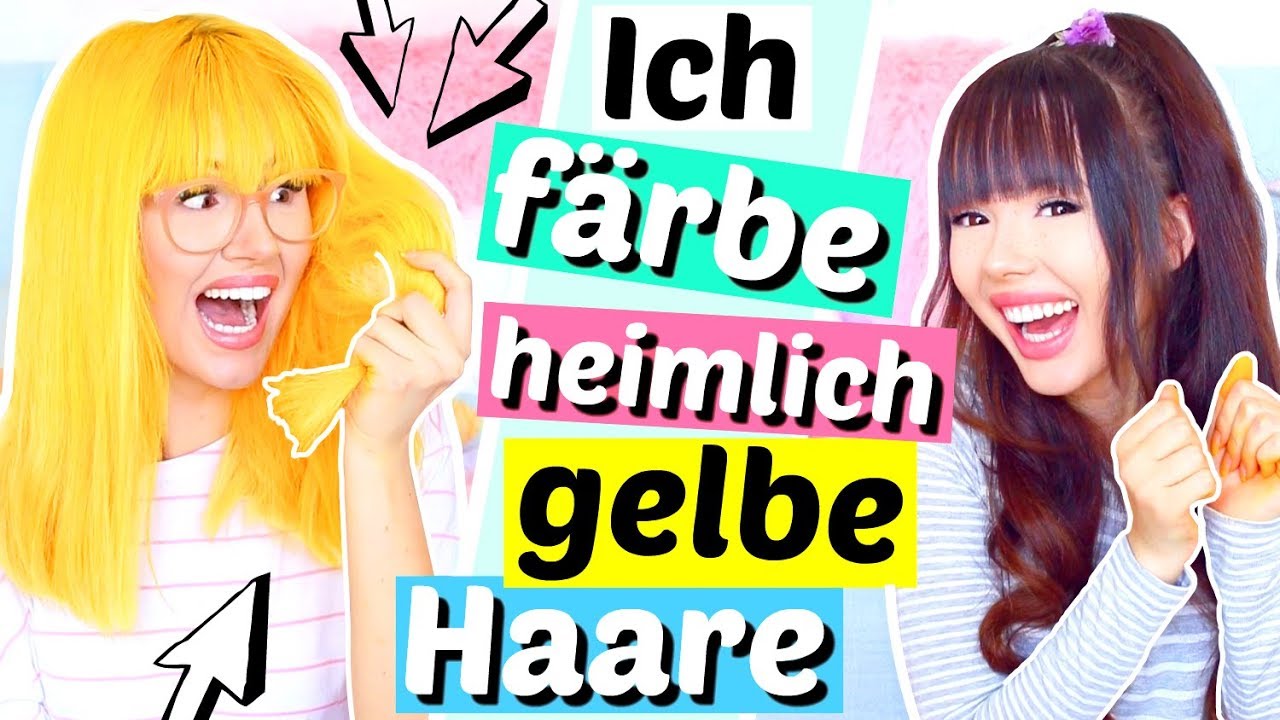 Ich f&auml;rbe BFF heimlich GELBE Haare 🙊 PRANK | ViktoriaSarina
