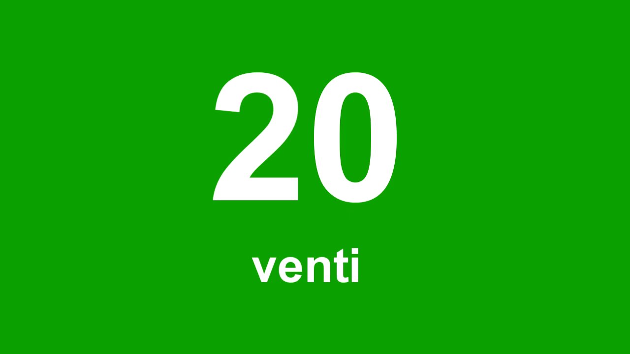 Count to 20 - Italian - Numbers Song - Learn Italian