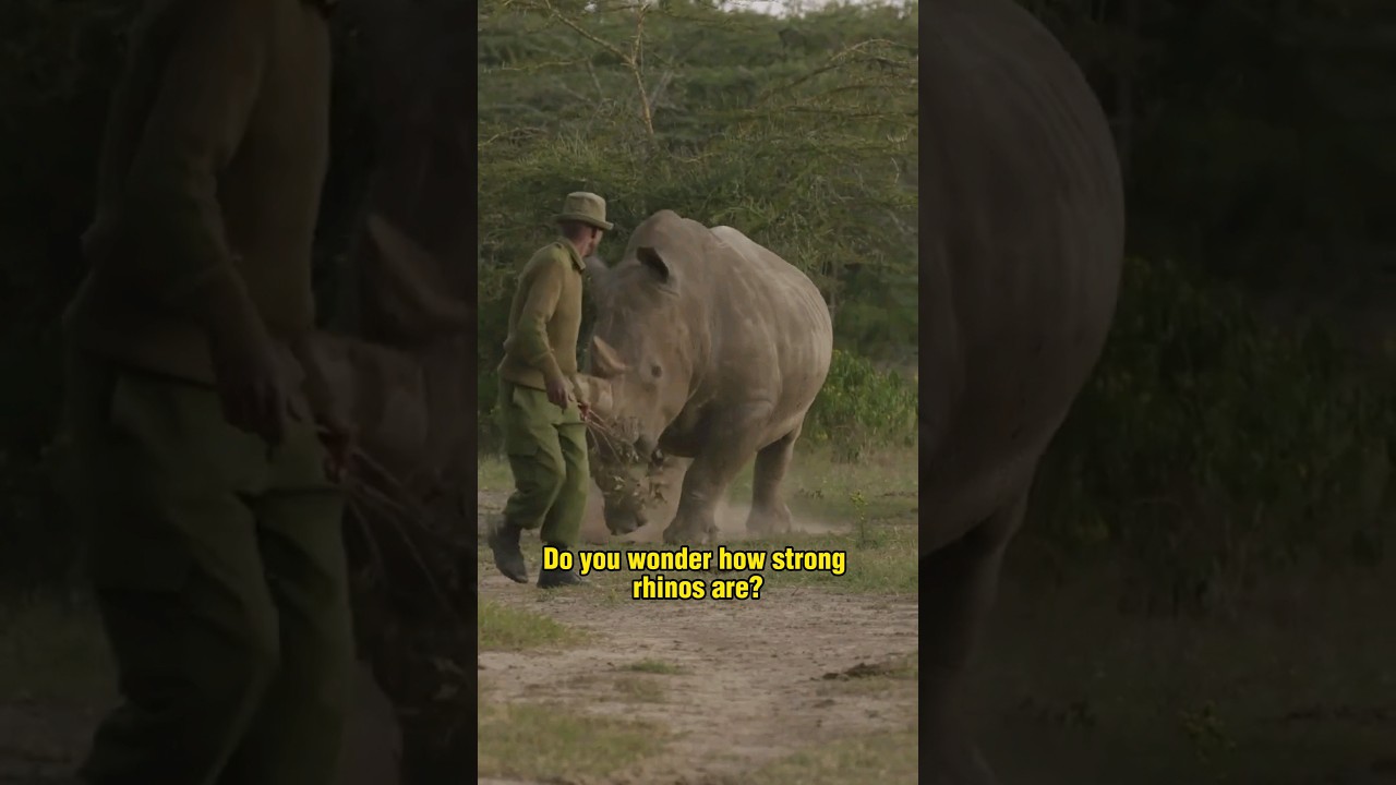 Unbelievable strength of Rhinos