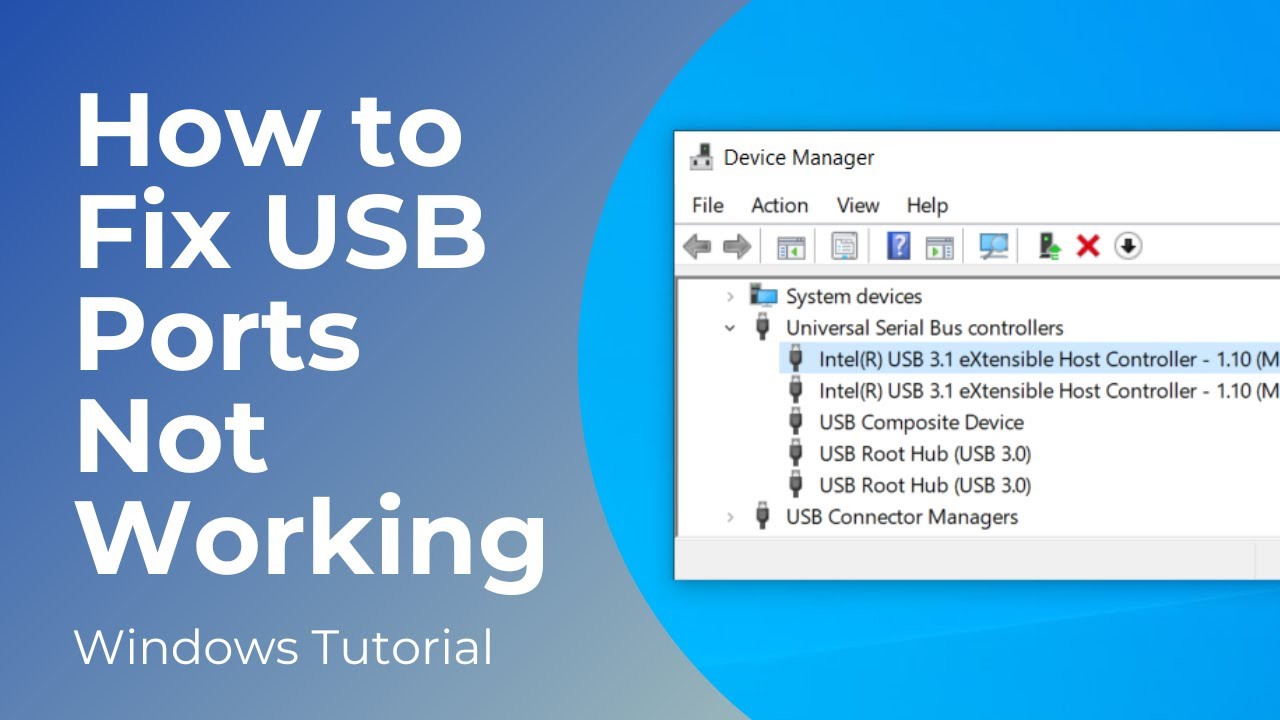 Как исправить неработающие USB-порты в Windows 10/11