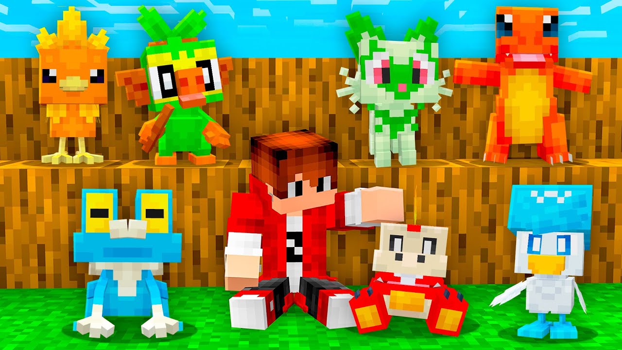 CAPTUREI TODOS os POKÉMON INICIAIS no MINECRAFT COBBLEMON