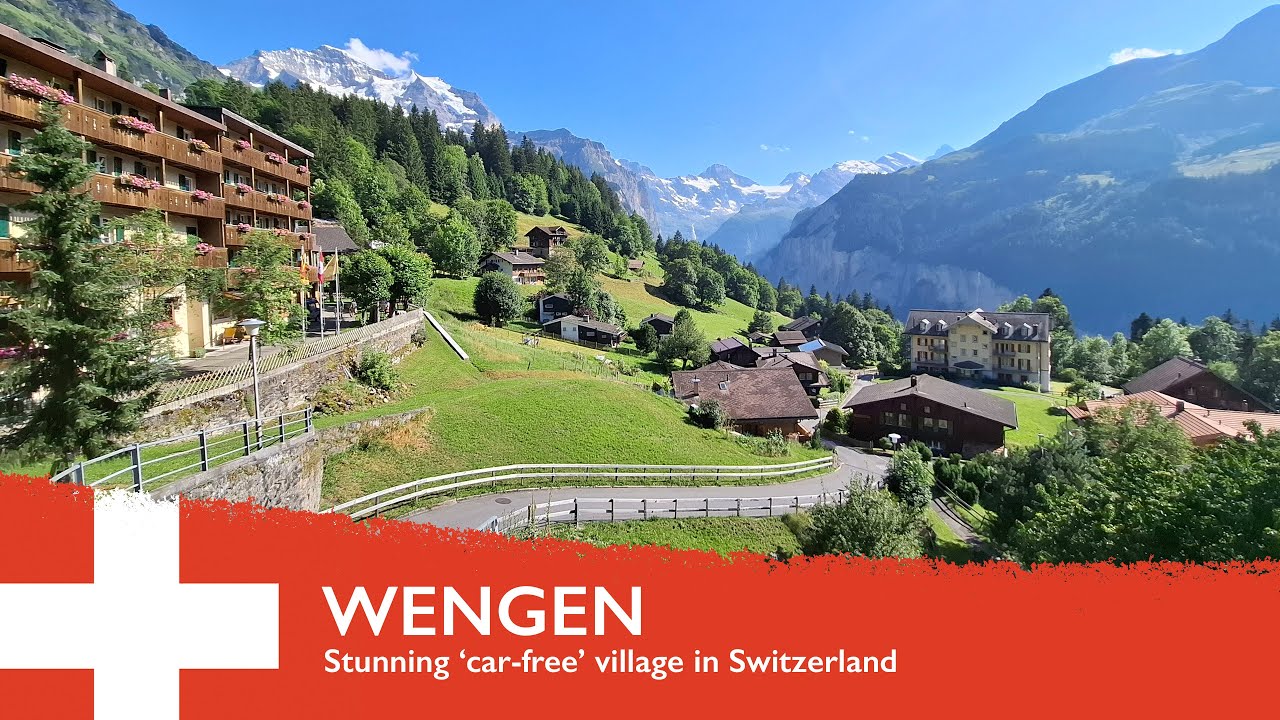 WENGEN, Swizerland. A short guided tour of this pretty 'car free' village in the Swiss Alps.