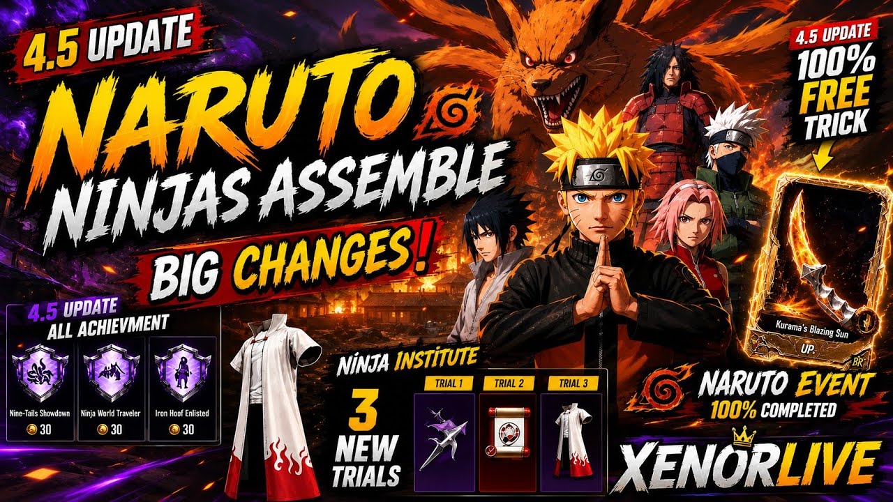 🔥 Naruto 4.5 Update FULL Guide 😱 100% FREE Rewards, All Achievements & Ninja Institute Explained!