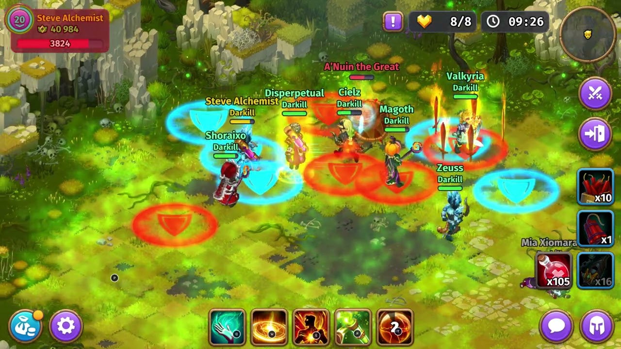 Skylore MMORPG - DARKILL Guild - Raid - A'Nuin The Great - First Try