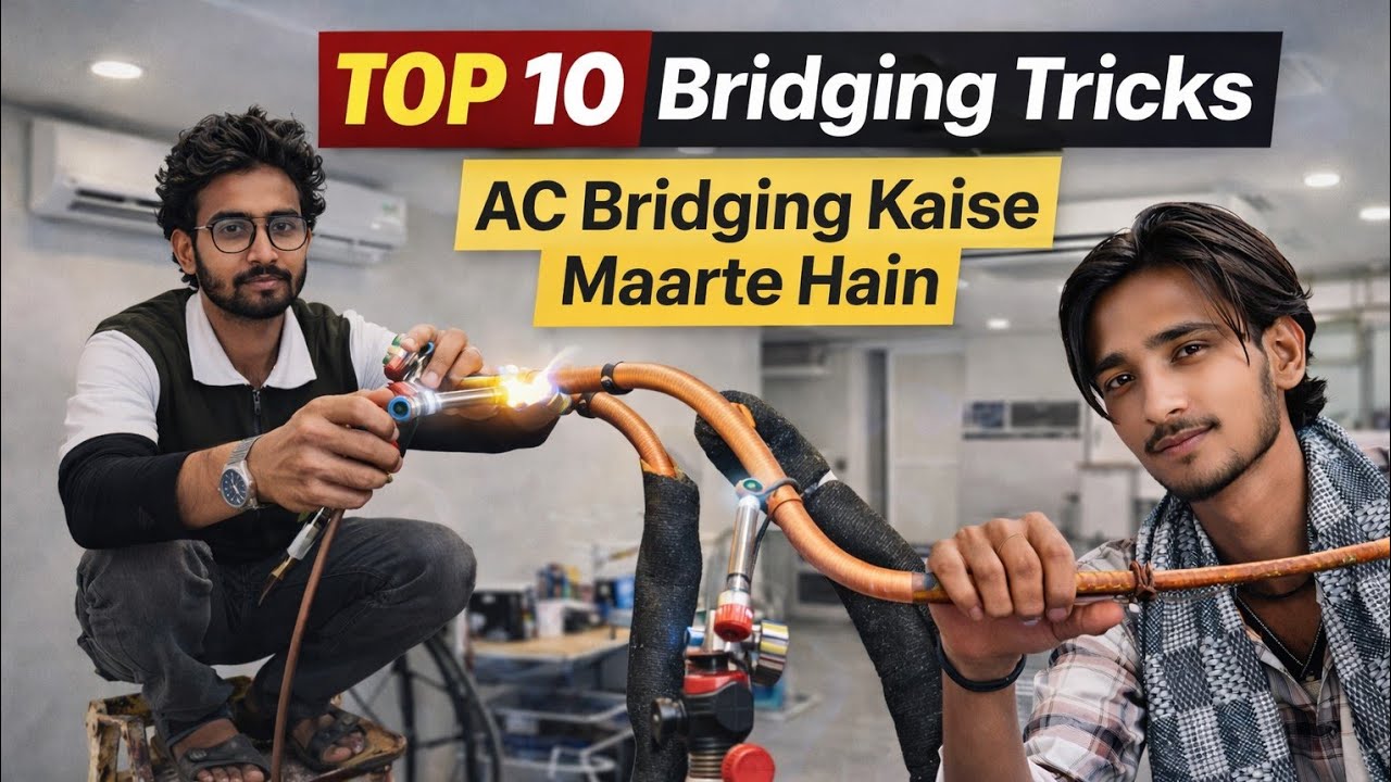AC Copper Pipe Bridging Kaise Maarte Hain | Top 10 Bridging Tricks for AC Technician#AC