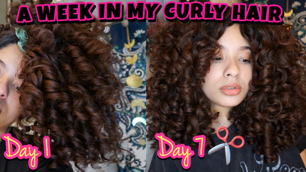 A WEEK IN THE LIFE OF MY CURLY HAIR 2C/3A/3B | Washday-day7 Routine: Refreshing, sleeping, curly cut