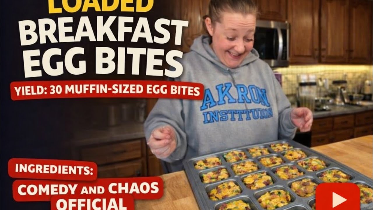 Loaded Breakfast Egg Bites Yield:30836 muffin-sized egg bites-Ingredients_Comedy and Chaos Official 