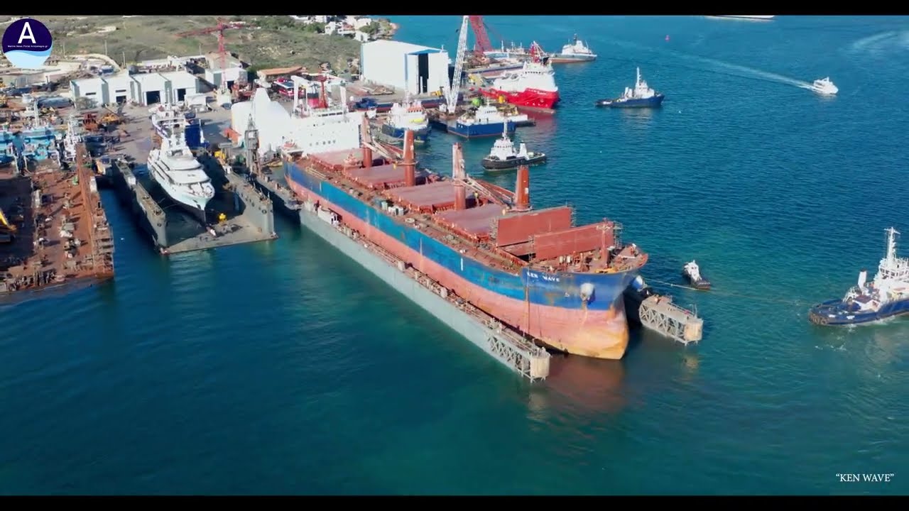 “KEN WAVE” (Bulk Carrier)  #drydock #drydocking #shiprepair #maritime