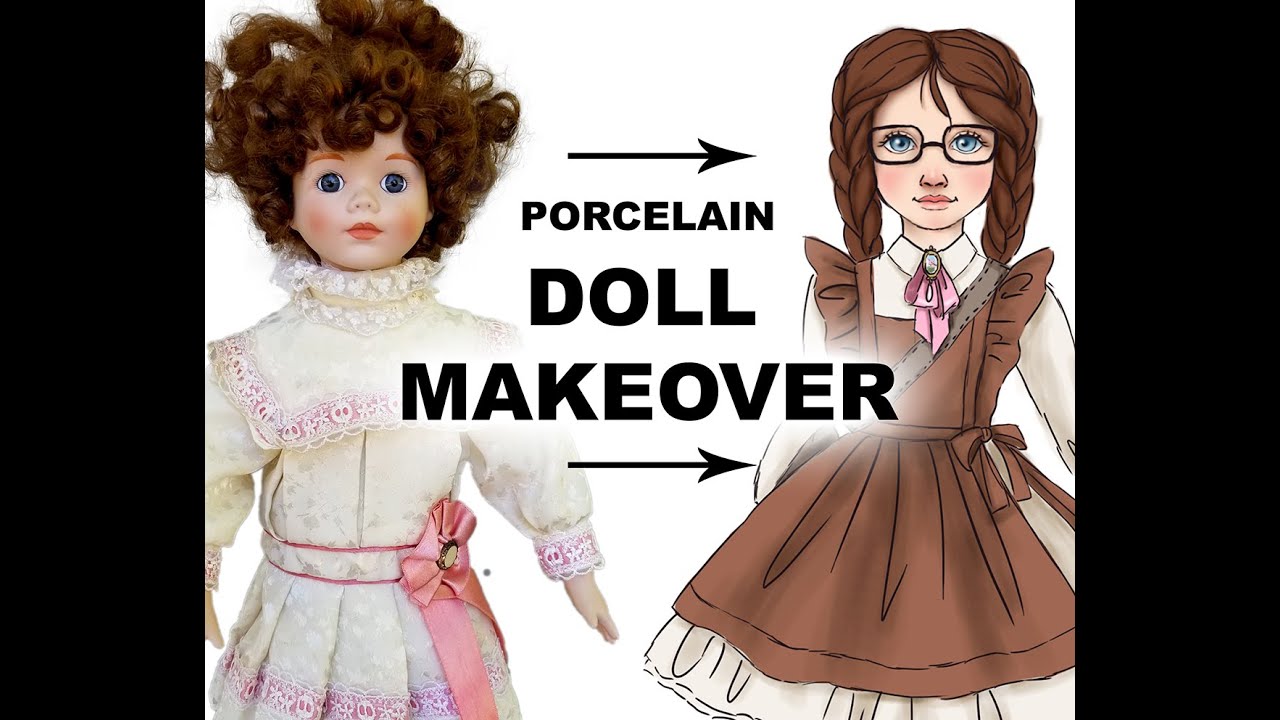 PORCELAIN DOLL REPAINT PROJECT - PART SEVEN / Making outfit for my doll part one / The underdress