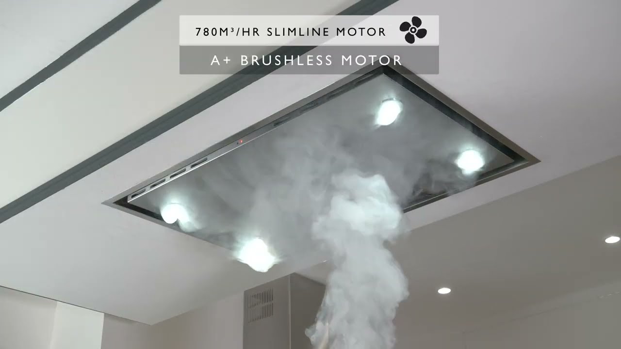 90cm Delux Brushless Slimline Ceiling Cooker Hood