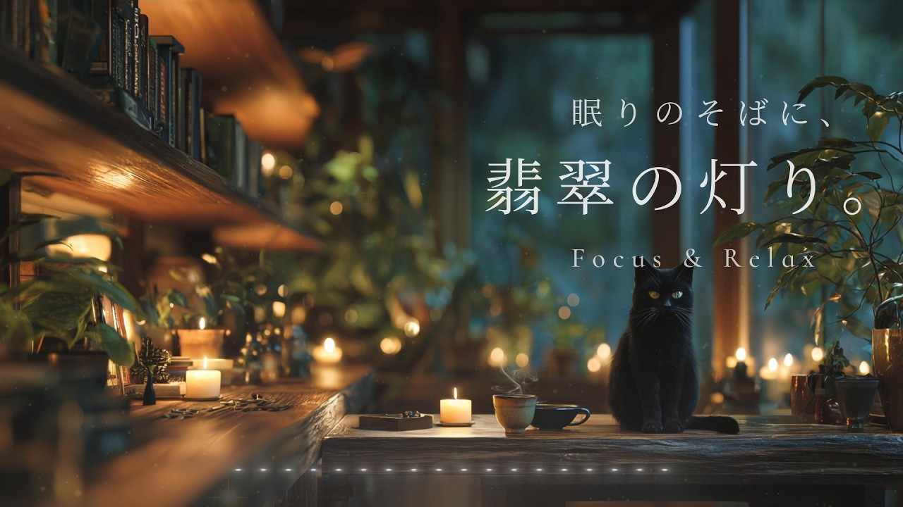 【夜のギターBGM】眠りのそばに、翡翠の灯り。｜Quiet Guitar Lo Fi for Focus & Relax🌙