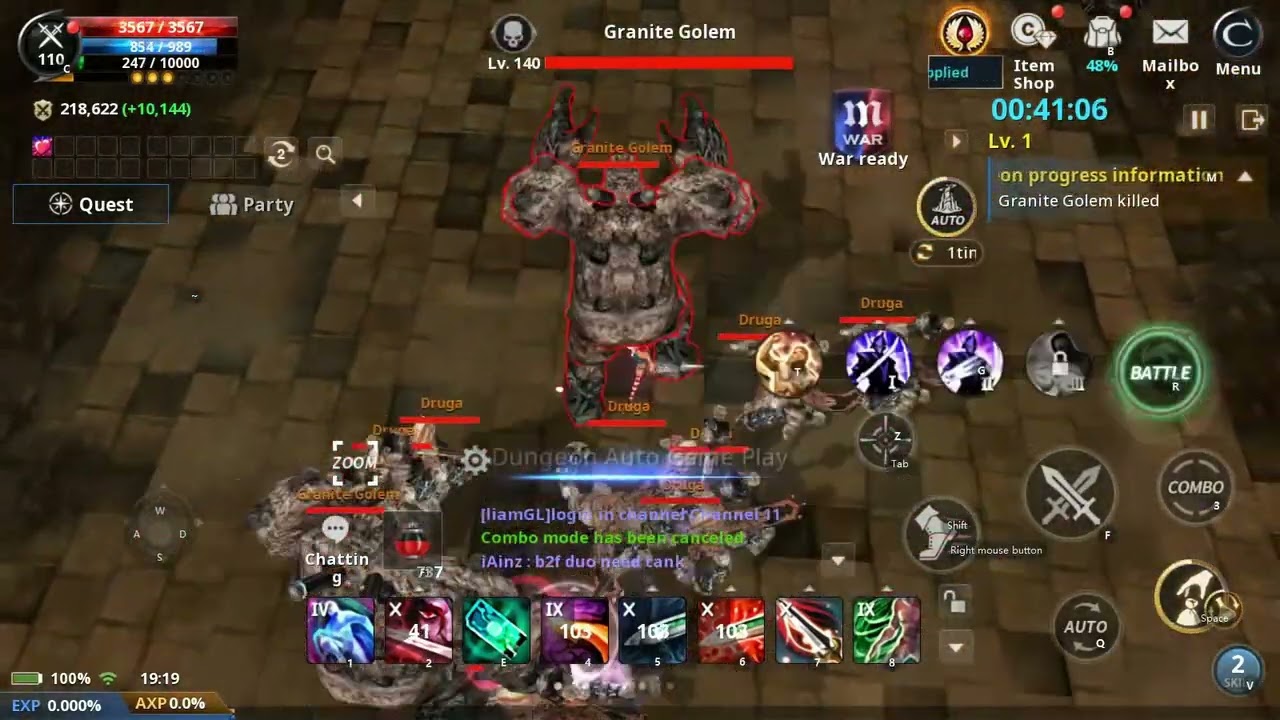 FT1 Solo Clear Lvl 110 blader class - Cabal Infinite Combo SEA [with some tips][Eng sub]